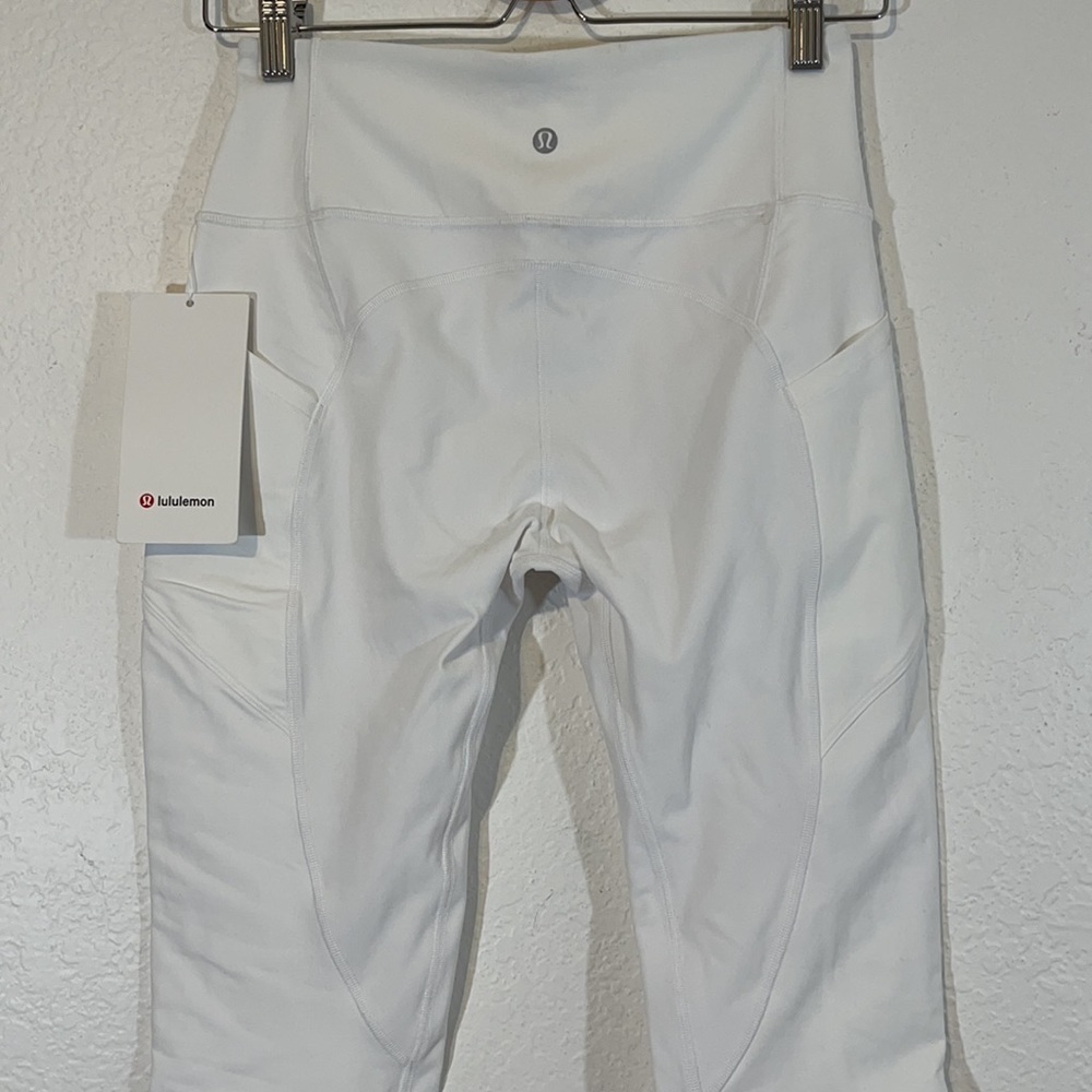 LULULEMON All the Right Places High-Rise Drawcord Waist Crop White Size 8 NWT - Picture 8 of 12